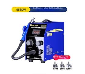 Hot Air Gun Anti-Static Digital Display Dual-Turbo Rotating Desoldering Station
