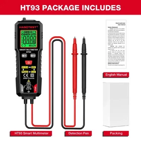 HABOTEST HT93 Smart Auto AC/DC Multimeter NCV Phase Tester TRMS 2000 Counts Volt