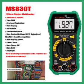 MASTECH MS830M MS830N MS830T Profession Digital Multimeter Max Display:2000 ✦Kd