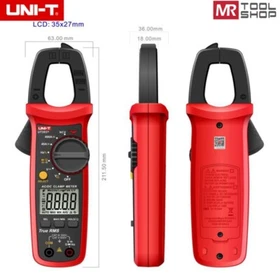 UNI-T True RMS Digital Clamp Meter Multimeter AC DC Volt Amp Ohm Cap NCV Tester
