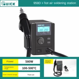 957DW LED Display Adjustable Spiral Air Heat Gun 580W Rework Station