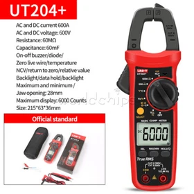 UNI-T Digital Clamp Meter Multimeter True RMS Auto Range Voltmeter Ammeter Ohm