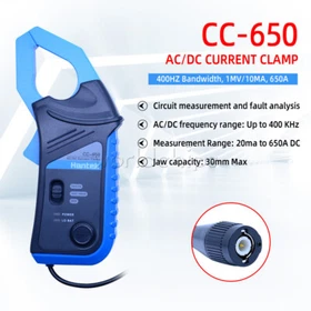 Hantek Oscilloscope Multimeter AC/DC Current Clamp Meter 20KHz/400Hz 65A/650A