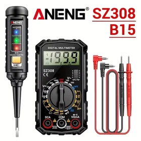 ANENG SZ308 Multimeter + B15 Voltage Tester Pen 1999 Count AC DC Detector Kit 10