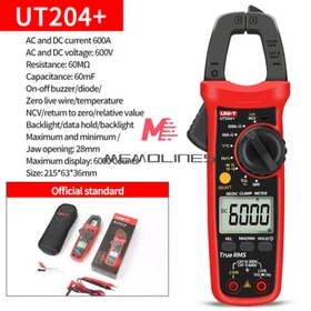 UNI-T Digital Clamp Meter True RMS Multimeter AC DC Volt Amp Ohm Cap NCV Tester