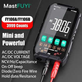 MASTFUYI Mini Digital Multimeter Smart Electrician Tester For DC AC Voltage