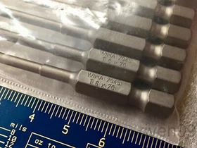 Wiha Hex Bits, Standard 1/4" Drive, SAE, Torx, SELECT Part Number & Quantity
