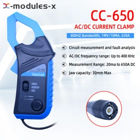 Hantek Oscilloscope Multimeter AC/DC Current Clamp Meter 20KHz/400Hz CC-65A/650A