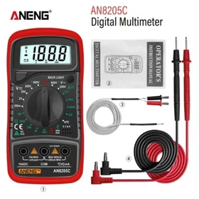 ANENG AN8205C Digital Multimeter Portable AC DC Ammeter Voltage LCD Thermocouple