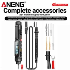 "ANENG A3005 Digital Pen Multimeter &ndash; 4000 Counts AC/DC Voltage & Ohm Tester"