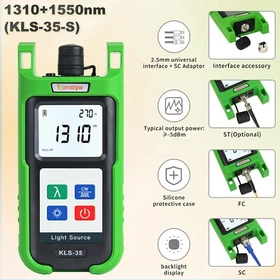 Komshine FTTH Fiber Cable Tester  KPM-35 Optic Power Meter & KLS-35 Light source
