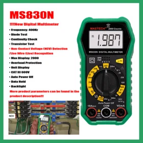 MASTECH MS830M MS830N MS830T Profession Digital Multimeter Max Display:2000 ✦Kd