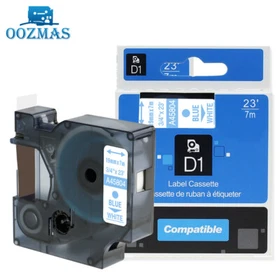Dymo D1 Label Tape 45013 Black on White 19mm/12mm/9mm for Dymo LabelManager 160