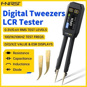 FNIRSI LCR-ST1 Mini Smart Tweezer LCR SMD ESR Tester Resistance Capacitance Indu