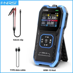 FNIRSI HRM-10 Battery Tester Internal Resistance Voltage Meter 18650 Li-ion Lead