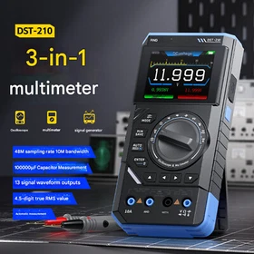3 In 1 FNIRSI DST210 Digital Oscilloscope Multimeter Function Signal Generato