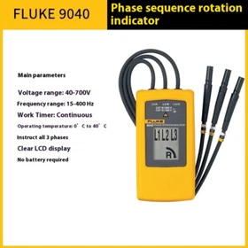 Fluke 9040 Digital Phase Rotation Indicator Tester Meter LCD Display 700V F9040