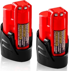 1-4X For Milwaukee Battery For M12 Lithium Battery 48-11-2420 2207-21, 2238-20