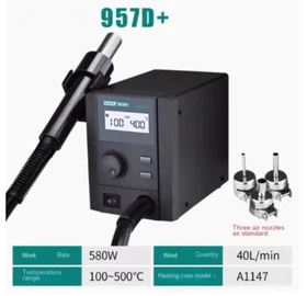 Display Adjustable Spiral Air Hot Air Gun 957DW Hot Air Desoldering Station