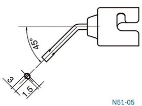 Hakko N51-01/02/03/04/05 Single Desoldering nozzle for FR-810 FR-810B FR-811