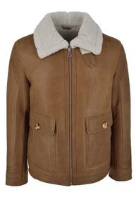 Men's Lambskin Jacket Gregor Camel Winter Jacket Real Leather Warm Winter Jacket