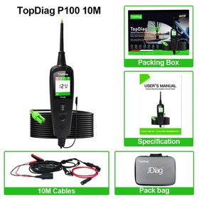 Topdiag P100 12V 24V Car Electrical Circuit Power Probe Tester Diagnostic Tools