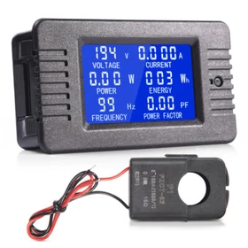 100A AC/DC Multimeter LCD Display Volt Meter Energy Monitor Ammeter for RV Solar