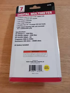 63758 7 FUNCTION Digital Multimeter Precise Measurements #2