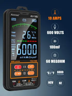 445006566564 AICEVOOS Smart Digital Multimeter Auto Voltmeter #2