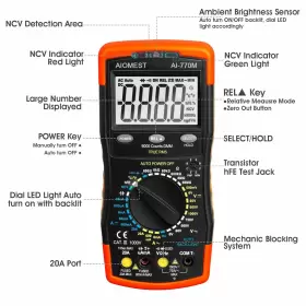 782910433900 AIOMEST Digital Multimeter Tester Dmm Ac Volt #2