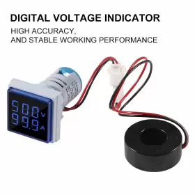 14473-4 AITRIP Led Display Voltmeter Square Dual Ammeter #3