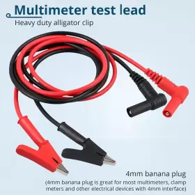 ALLTL504-DEFBA ALLMETER Banana Plug Alligator Clip Lead #3