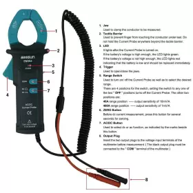 687551089472 ALLSUN Ac Mini Clamp Meter Probe Digital Cat Led #2