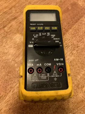 AM-18 AMPROBE Handheld Digital Multimeter Powers