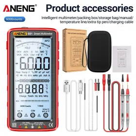 681-RED ANENG Rechargeable Digital Multimeter Ac Volttester