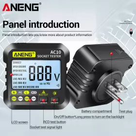 AAD9927056988515NQ ANENG Digital Socket Tester Household #3
