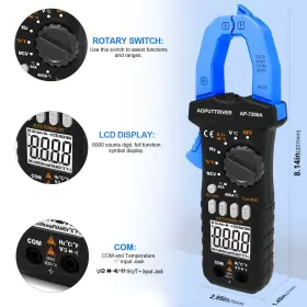 738634204807 AOPUTTRIVER Digital Clamp Meter Multimeter #3