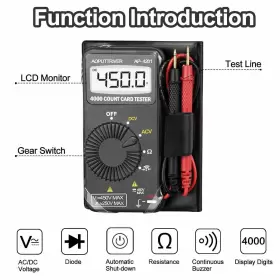 778469102442 AOPUTTRIVER Mini Digital Multimeter Auto Ac #2