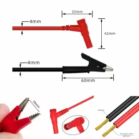 715072767354 ARCHER LIFE HALL Multimeter Alligator Leads Plug #2