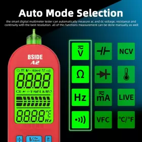 933540315836 BSIDE Rechargeable Digital Multimeter Tester Vfc #3