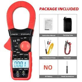OC0000029061790 BTMETER Jaw Digital Clamp Meter Trms Ac Ncv