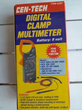 42397 CENTECH Cen Digital Clamp Peak Multimeter Ac