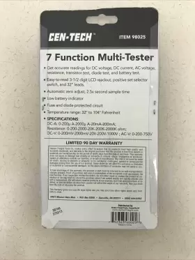 69096 CENTECH Function Digital Multimeter Tooldc Ac Voltage #2