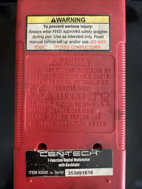 92020 CENTECH Cen Multimeter Backlight Cables #2