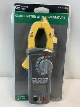 1001490633 COMMERCIAL ELECTRIC Clamp Meter Temperature