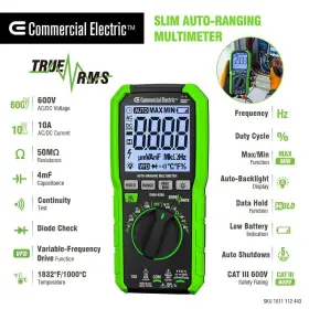 1012060354 COMMERCIAL ELECTRIC Auto Digital Multimeter