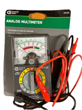 850032210638 COMMERCIAL ELECTRIC Analogue Multimeter Voltage