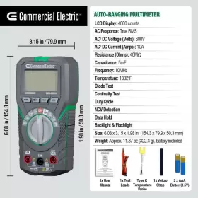 DMM-8301A COMMERCIAL ELECTRIC Digital Meter Ac Auto #3