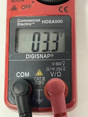 HDSA500 COMMERCIAL ELECTRIC Digisnap Clamp Meter Cat #3