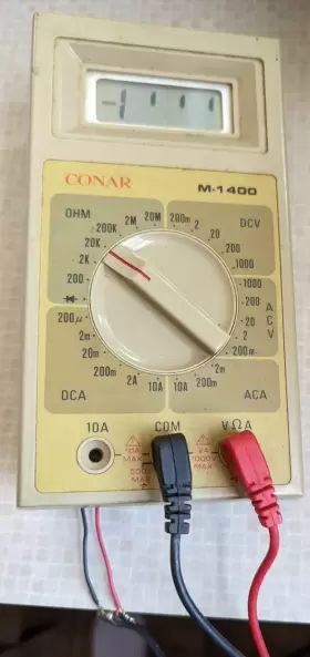M-1400 CONAR Multimeter Dca Dcv Aca Leads